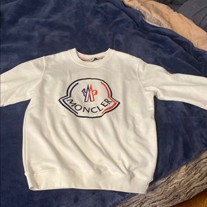 Moncler White Logo Men's Sweater